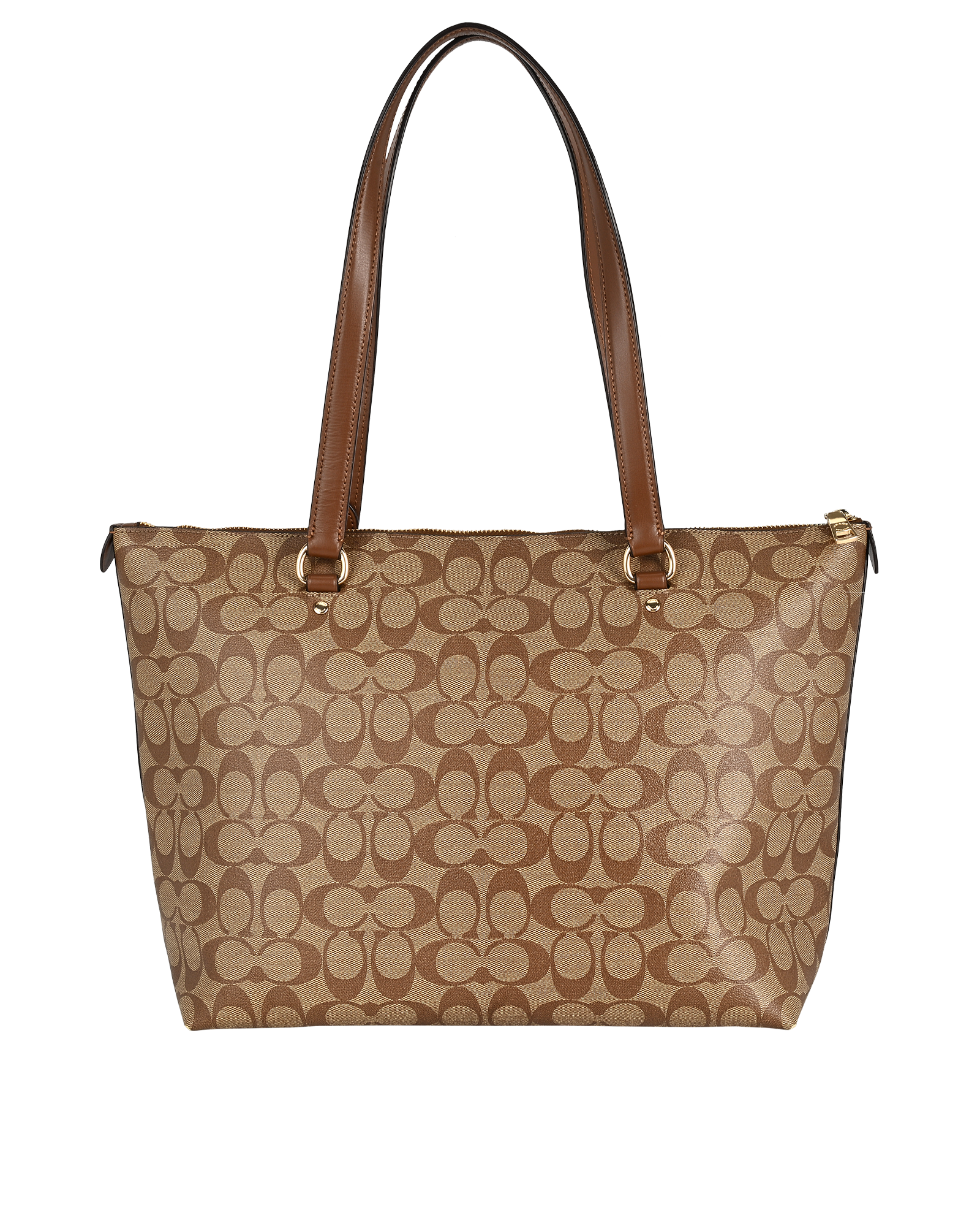 Gallery Tote, &pound;130, Handbags, Brown, Canvas/Leather, Back view